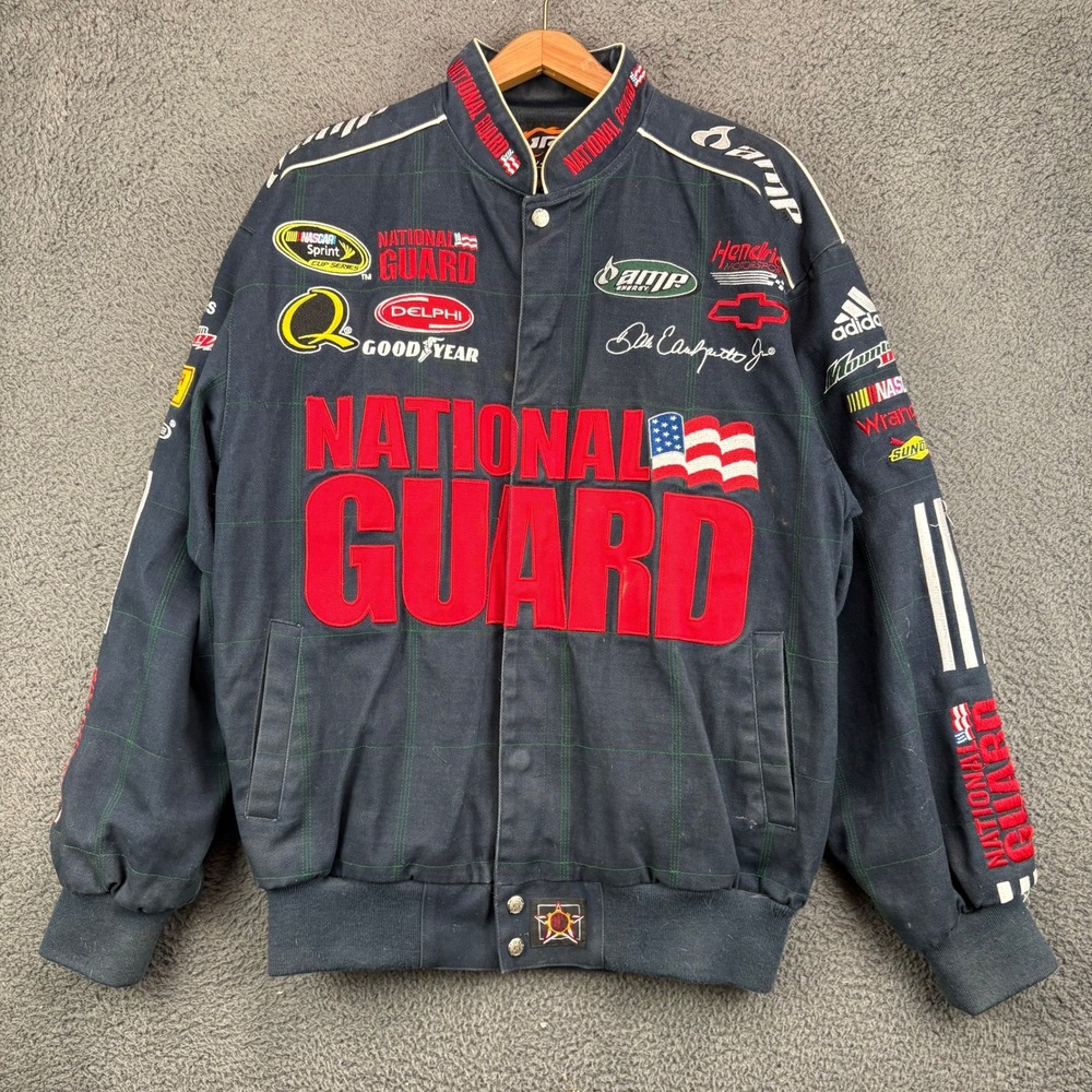 JR Nation Dale Earnhardt‎ Jr National Guard Amp Energy Racing Jacket Navy Mens M